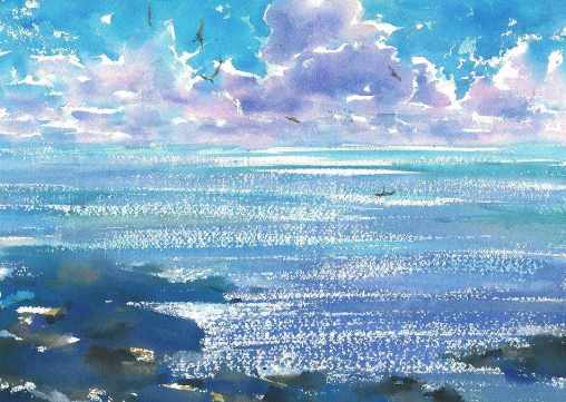 《老人与海》插图